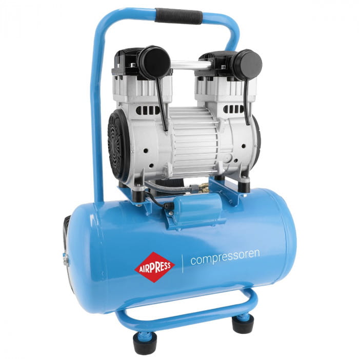 AIRPRESS 36862 Cichy kompresor bezolejowy dwutłokowy LMO 25-250 8 bar 24L