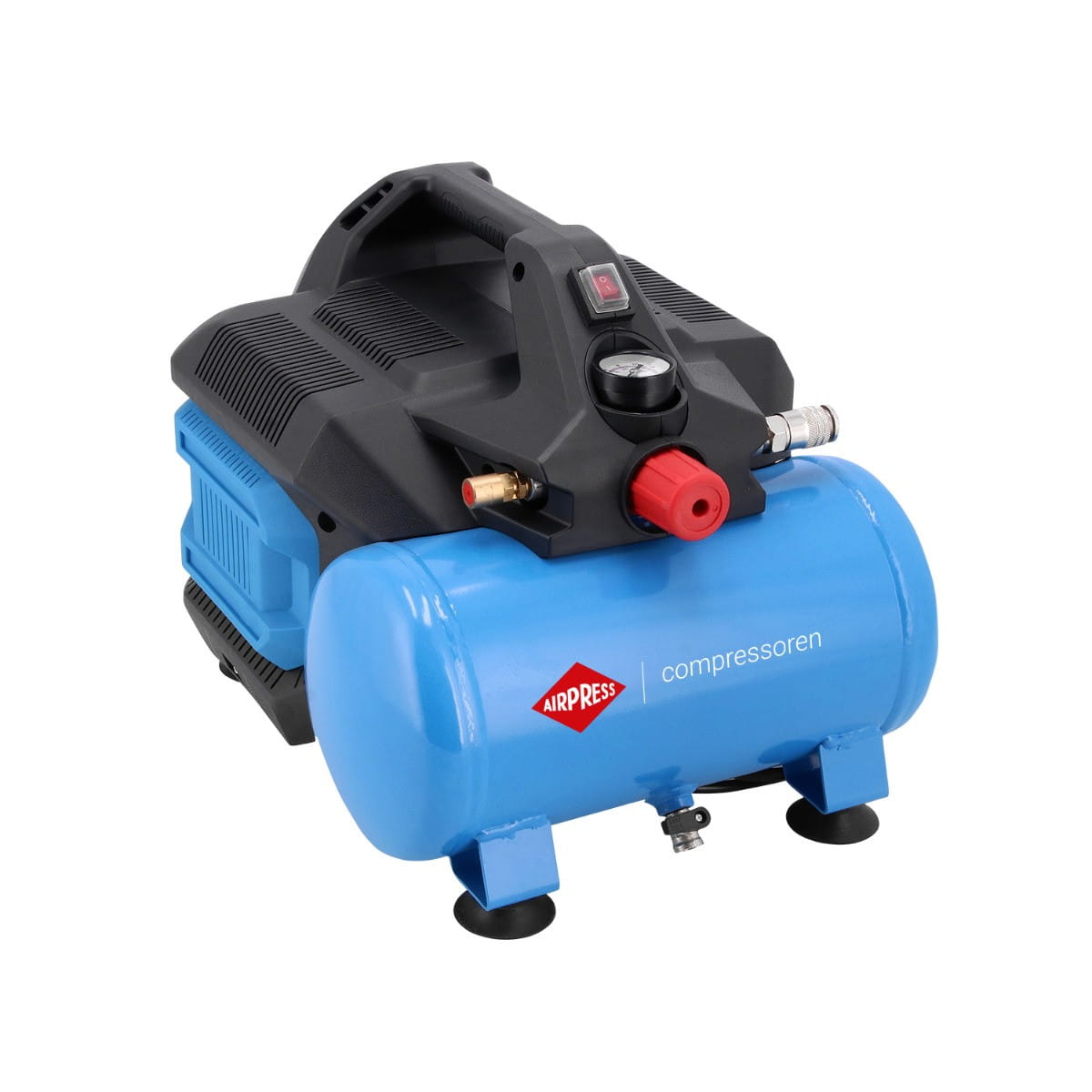 AIRPRESS 36578 Mały kompresor bezolejowy dwutłokowy LMO 6-126 8 bar 6L cichy