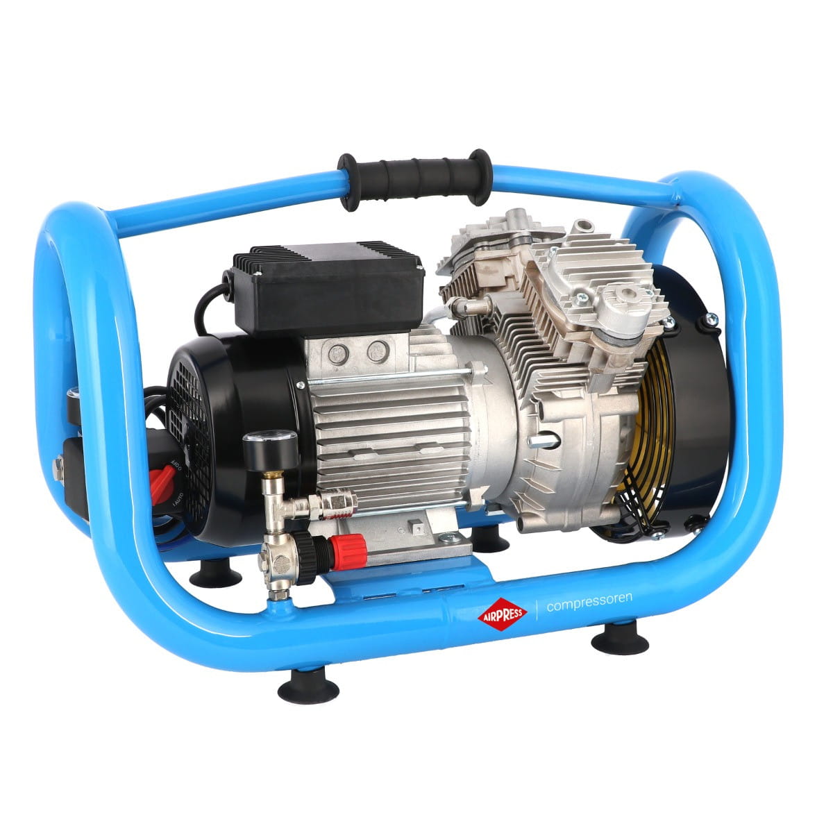 AIRPRESS 36576 Mały kompresor bezolejowy dwutłokowy LMO 5-380 10 bar 5L cichy